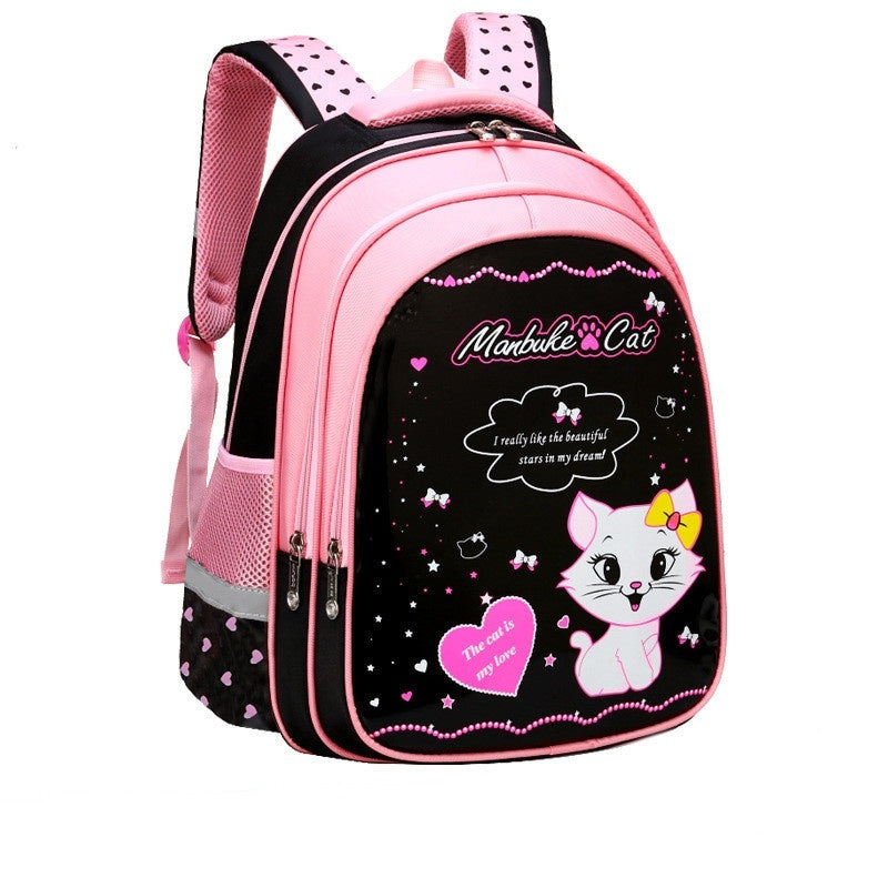 School Cute Cat-Print Backpack