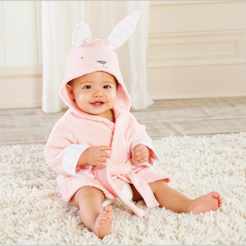 Cartoon Cute Animal Modeling Baby Bathrobes