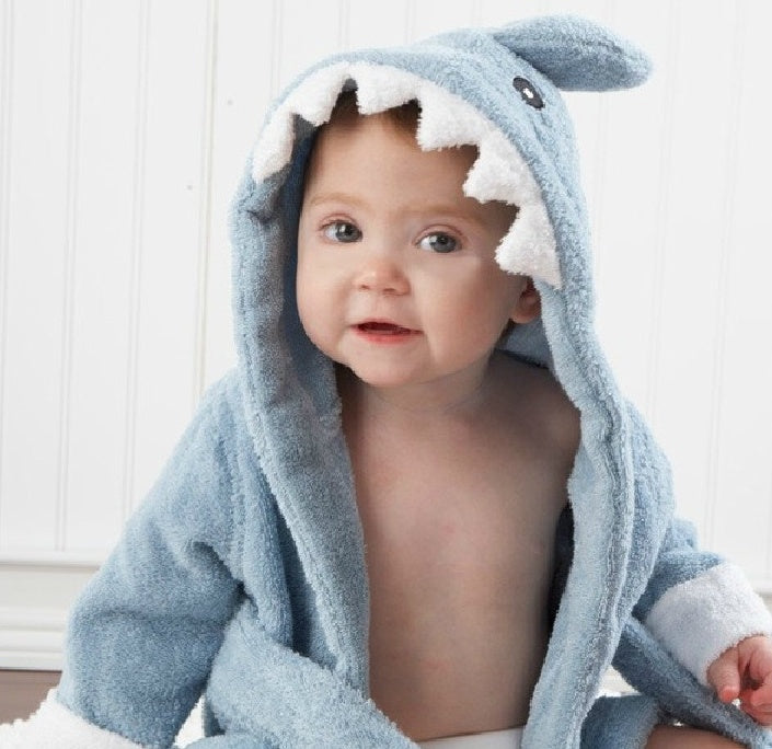 Cartoon Cute Animal Modeling Baby Bathrobes