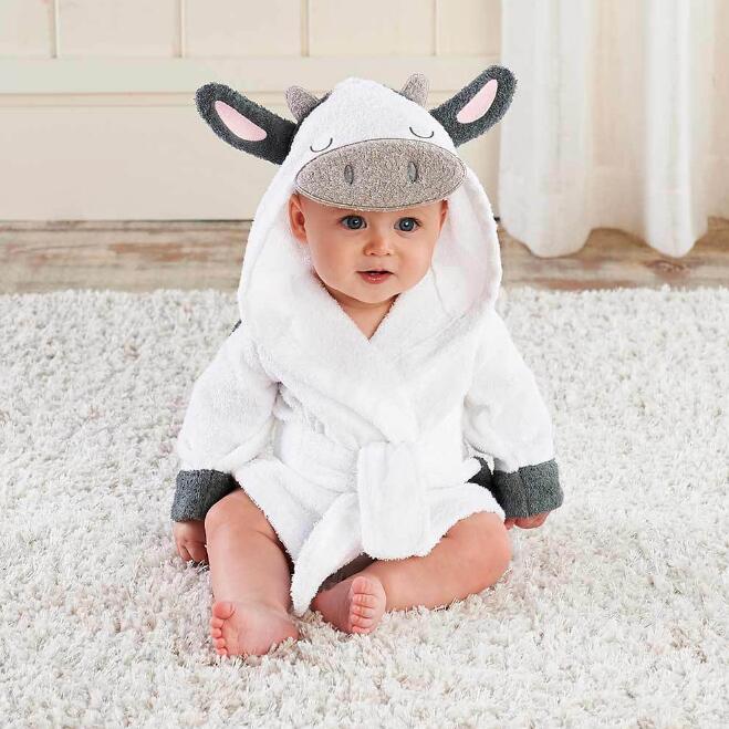 Cartoon Cute Animal Modeling Baby Bathrobes