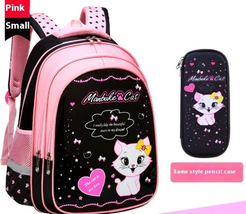 School Cute Cat-Print Backpack
