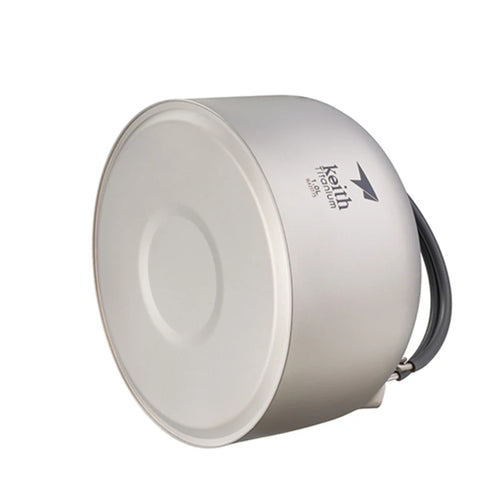 Keith Titanium Kettle 1L, Bacteriostatic Flatware, 
Ultralight Outdoor Camping Tableware Coffee Kettle, 
Travel Cookware Pot