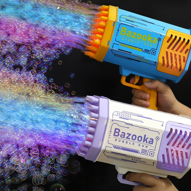 Bubble Gun Rocket Automatic Blower Toy with Light